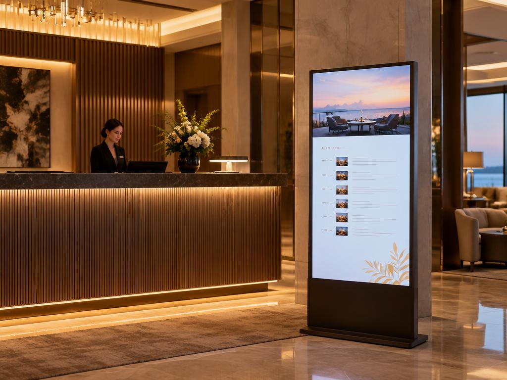 Hospitality digital signage example